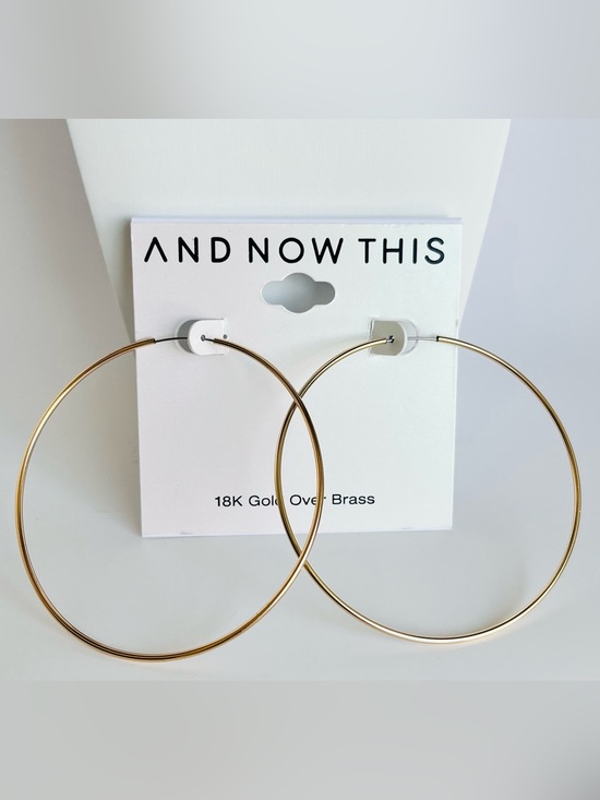 And Now This Jewelry - And Now This Large Endless Wire Medium Hoop Earrings
